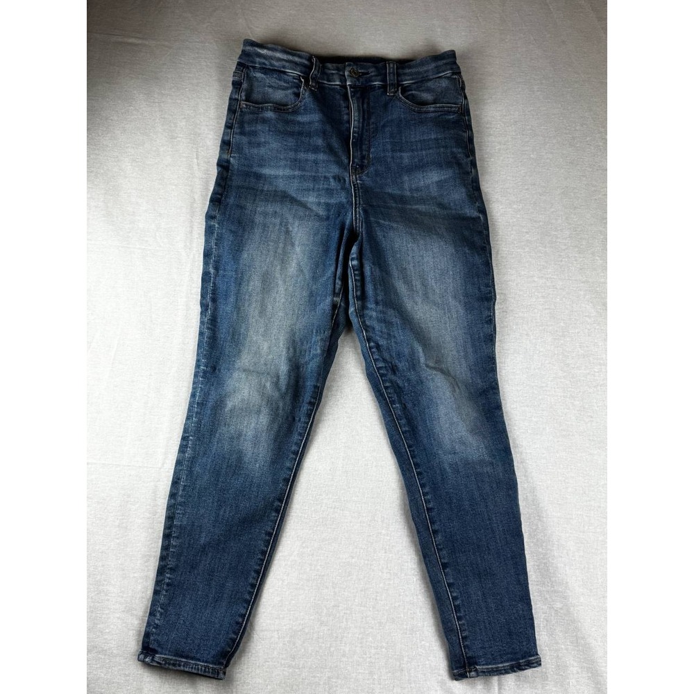 American Eagle Next Level Stretch High Waisted Skinny Jeans‎ Blue Womens 8 Short